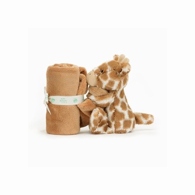 Jellycat Bashful Giraffe Soothers USA | 64739AEVU